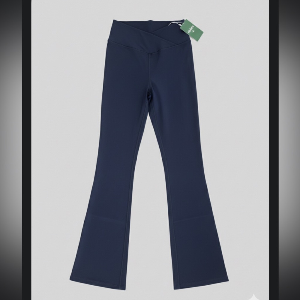 HALARA Crossover High Waisted Flare Deep Blue Leggings